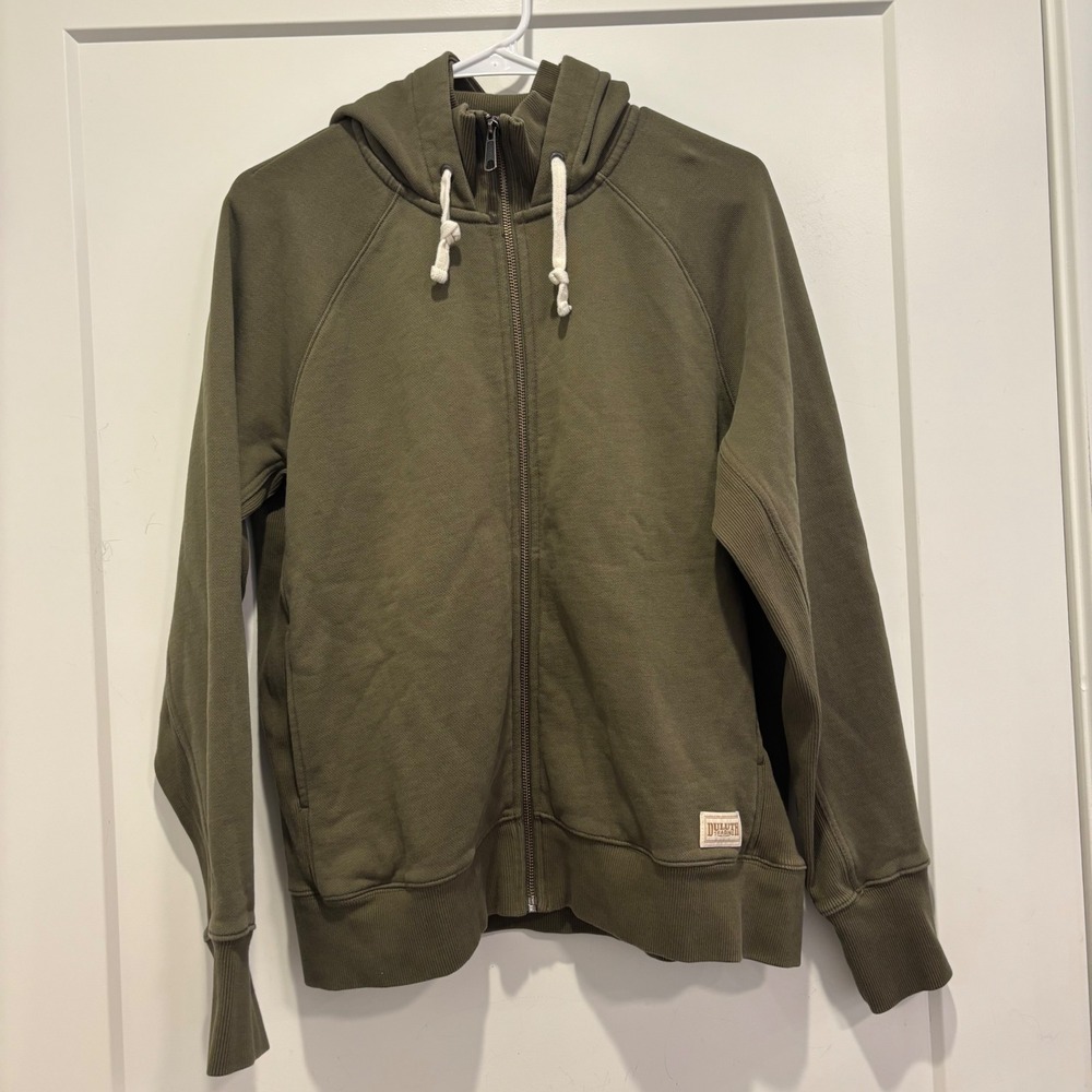 Duluth Trading Co Olive Green Full-Zip Hoodie
